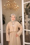 Vizon Çilek Kumaş Önü Bağlamalı Kimono Etekli İkili Takım