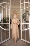 Vizon Çilek Kumaş Önü Bağlamalı Kimono Etekli İkili Takım