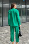 Yeşil Kruvaze Blazer Ceket Pantolon İkili Takım