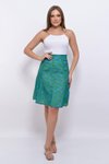 Yeşil Mini Mevsimlik Parçalı Kloş Etek