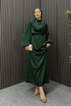 Zümrüt Degaje Tesettür Abiye Elbise