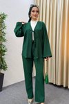 Zümrüt Yeşili Haze İkili Tesettür Takım