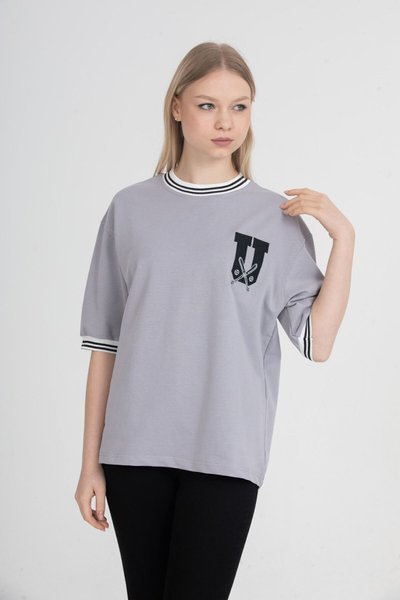 Gri Usa Oversize Unisex Tshirt