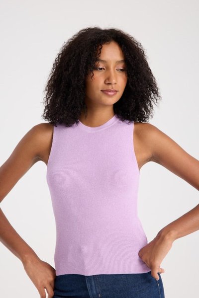 Lila Basic Crop Triko