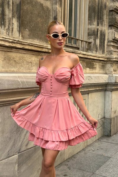 Blush Mini Owen Back Detail Dress