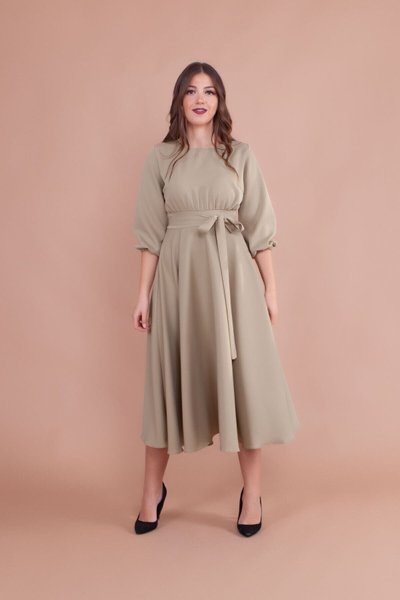 Soft Yeşil Midi Elbise