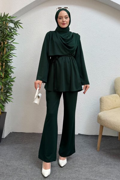 Zümrüt Dilara Scuba İkili Tesettür Takım