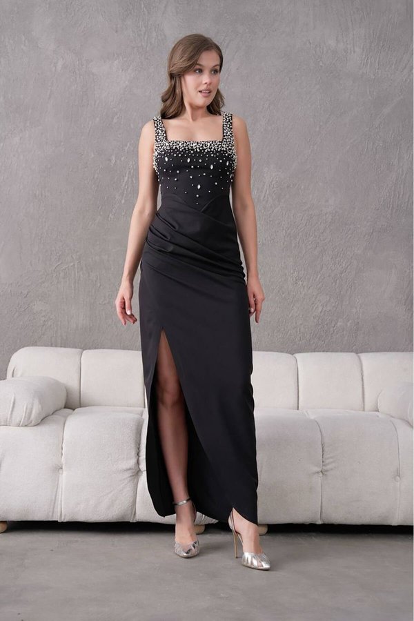 wedding dress dyed black Shan Elisabeth Long-Sleeved Lycra Dress