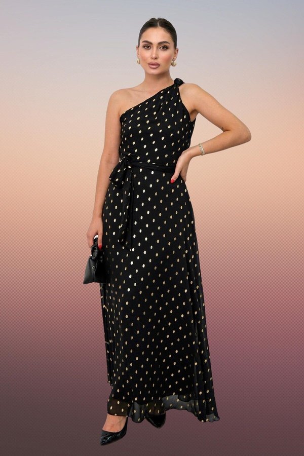 slim fit dress slacks Black & Gold Jacquard Button Front Tunic Dress main image 0