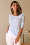 Baby Blue Long Sleeve Basic Knit Blouse