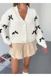 Bej Kurdela Detay Oversize Hırka