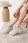 Bej Ortopedik Sneaker Spor Ayakkabı