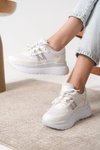Beyaz Garantili Ortopedik Sneaker Spor Ayakkabı