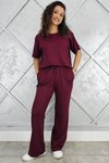 Bordo Kısa Kollu İkili Takım