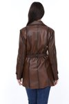 Kahverengi Hakiki Deri Lavinia Ceket