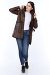 Kahverengi Hakiki Deri Lavinia Ceket