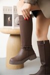 Kahverengi Soğuk Geçirmez Kışlık Çizme