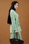Mint Bağlamalı Kimono İkili Tesettür Takım