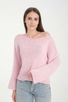 Pink Drop Shoulder Oversize Sweater