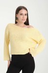 Yellow Drop Shoulder Oversize Sweater