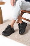 Siyah Garantili Ortopedik Sneaker Spor Ayakkabı