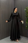 Siyah Mira Tesettür Abiye Elbise