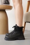 Siyah Soğuk Geçirmez Kışlık Bot &amp; Bootie