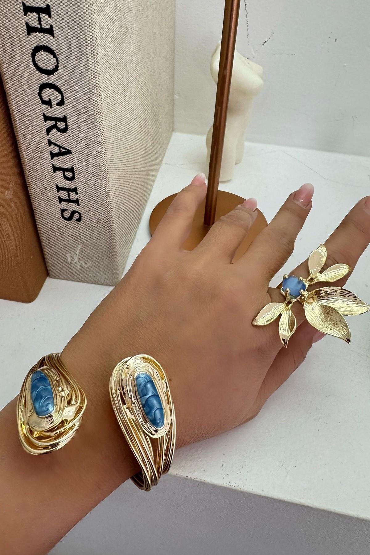 سوار أزرق سماوي جوهرة الليل - Byp Atelier