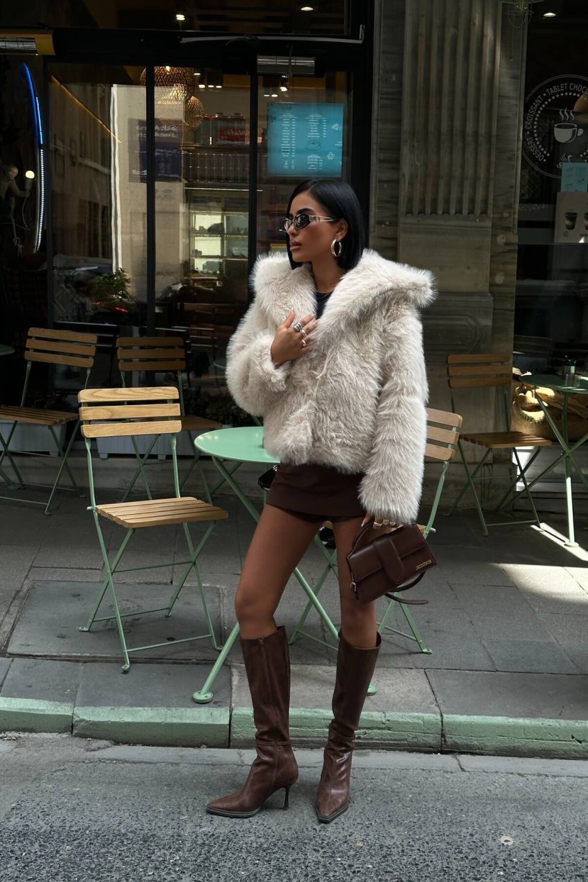 Beige Premium Fur Jacket - Luvita Co