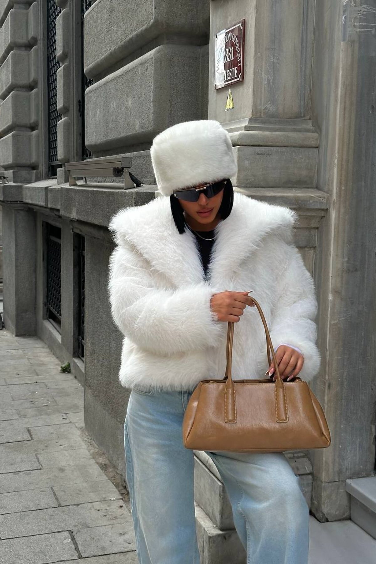 White Premium Fur Jacket - Luvita Co