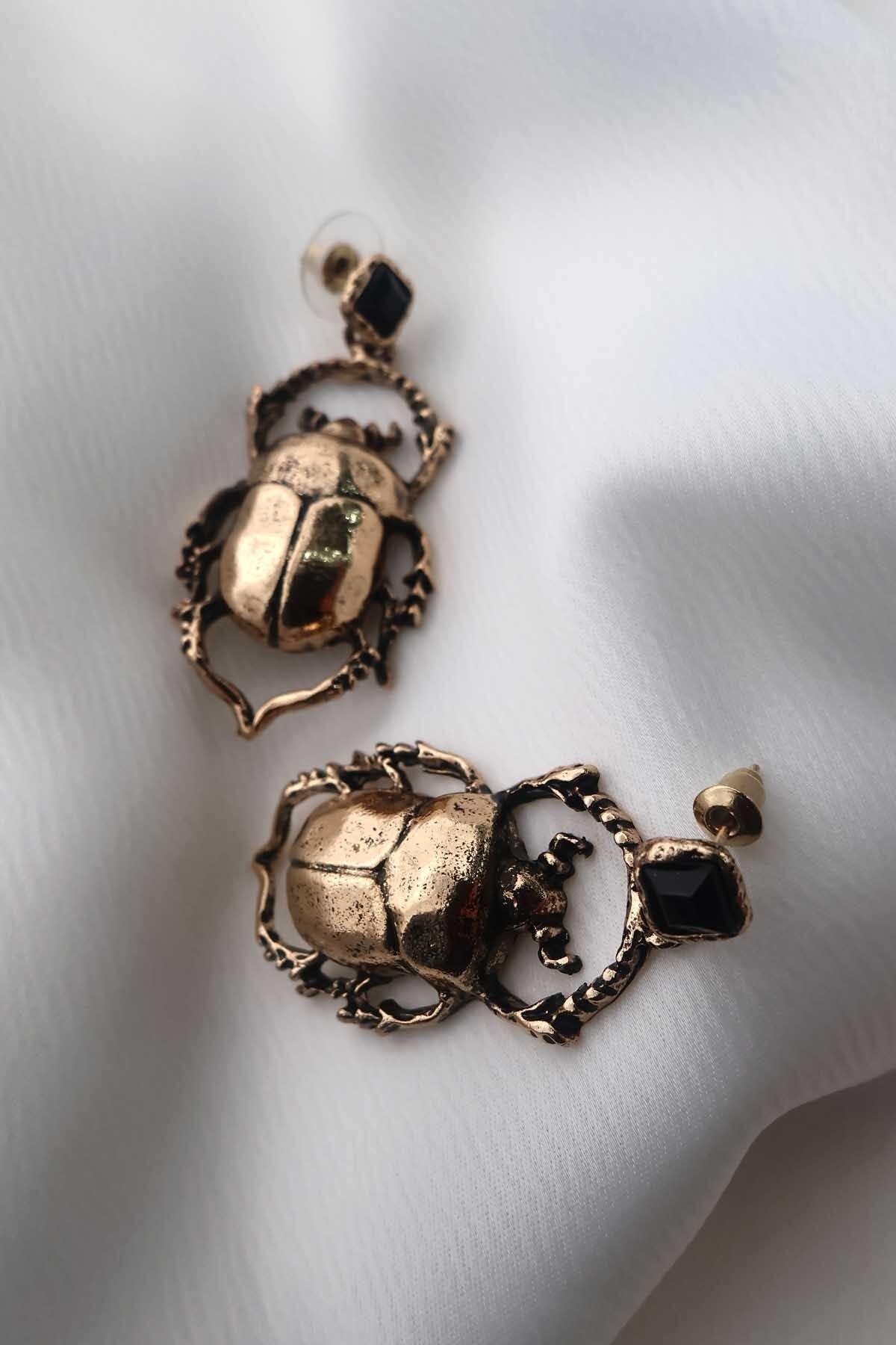 أقراط حشرة برونزية - Byp Atelier