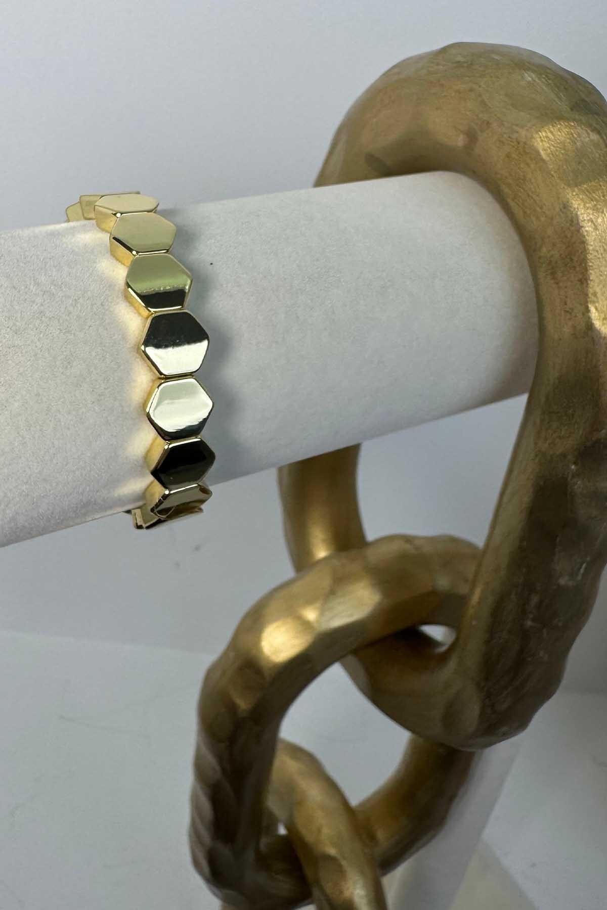 Gold Bal Peteği Bileklik - Byp Atelier