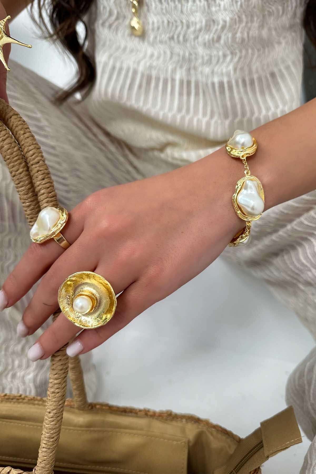 خاتم ذهب عالم اللؤلؤ - Byp Atelier