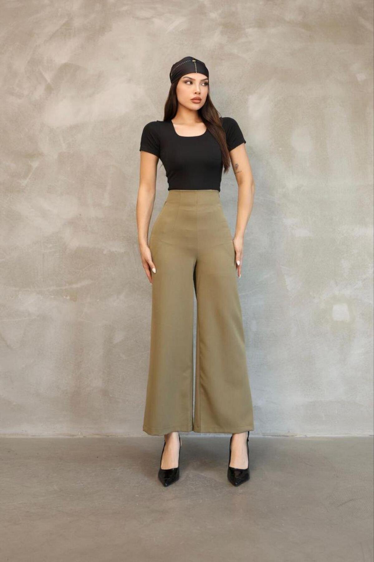 Haki Mango Model Pantolon - RAWEA FASHİON