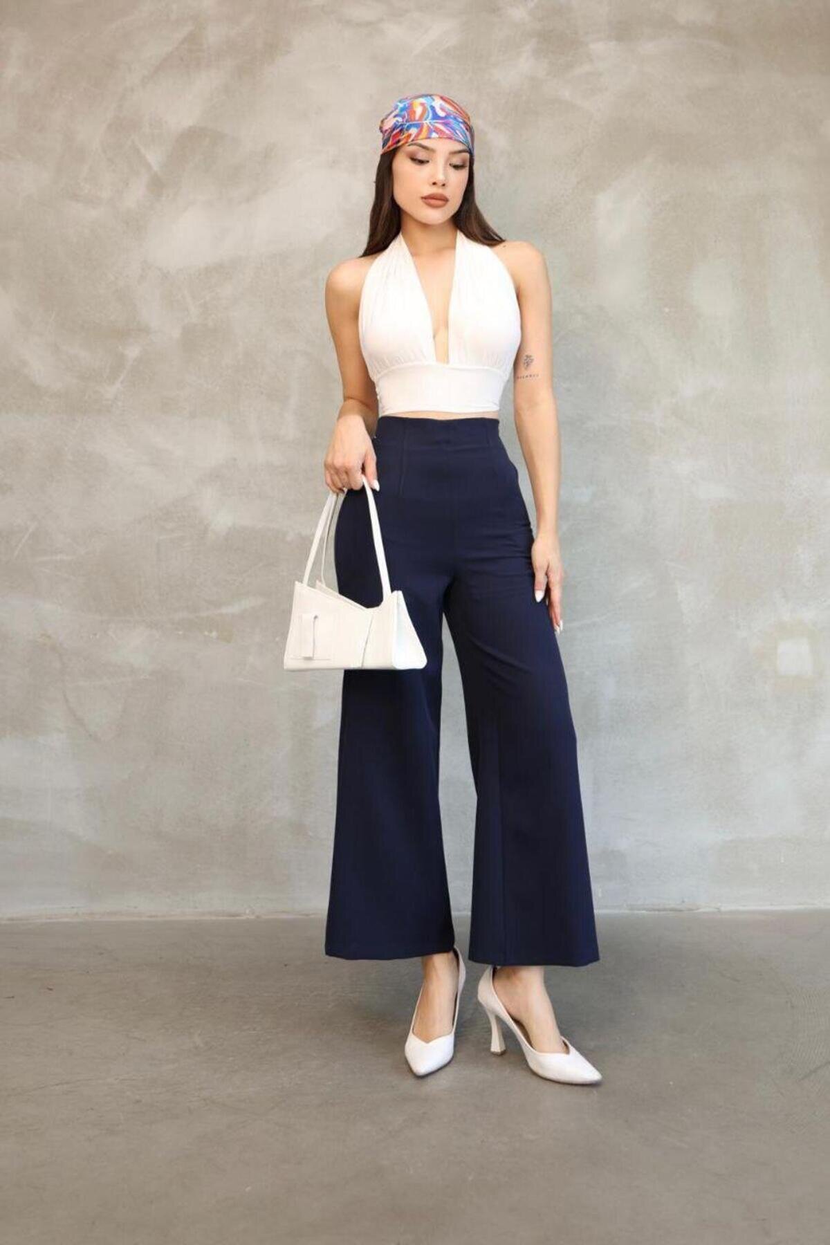 Lacivert Mango Model Pantolon - RAWEA FASHİON