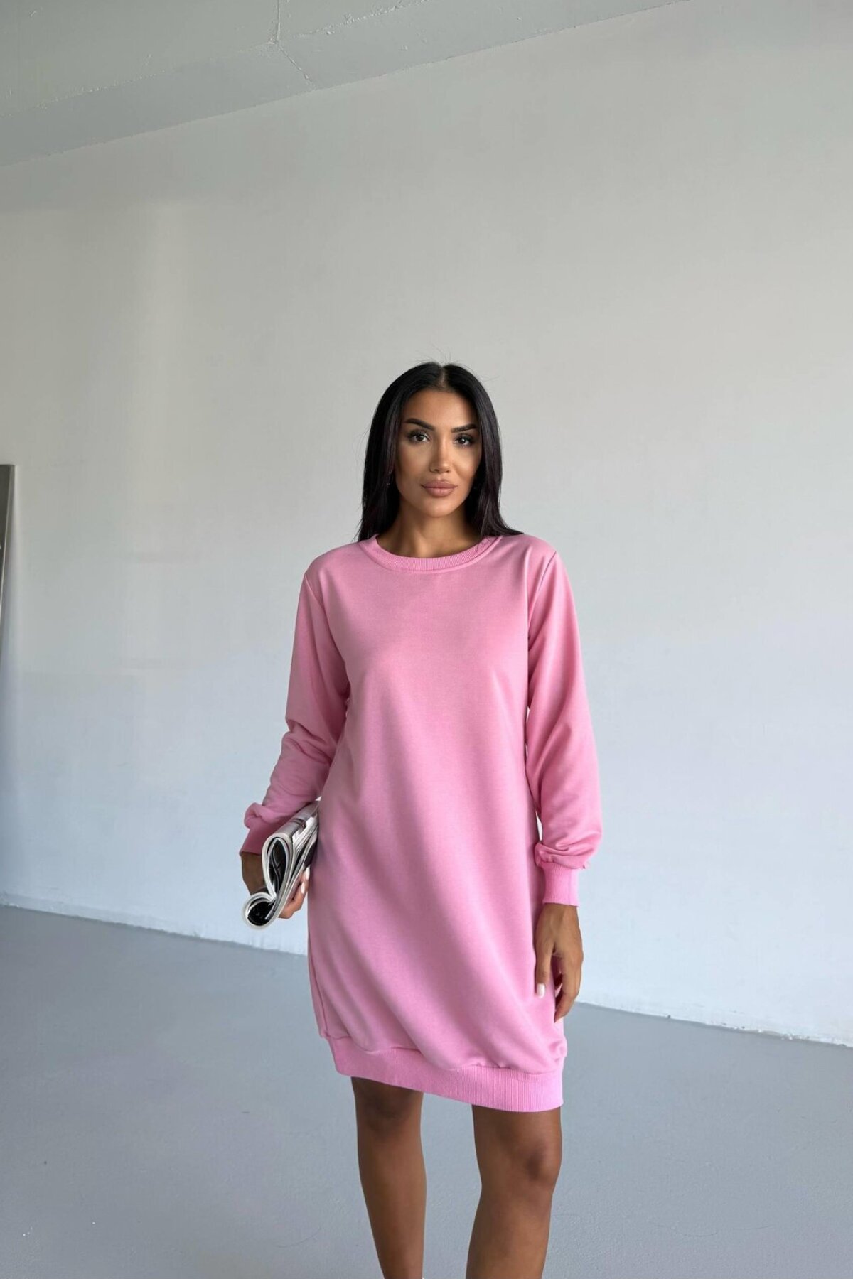 Pink Mini Knit Dress - RAWEA FASHİON