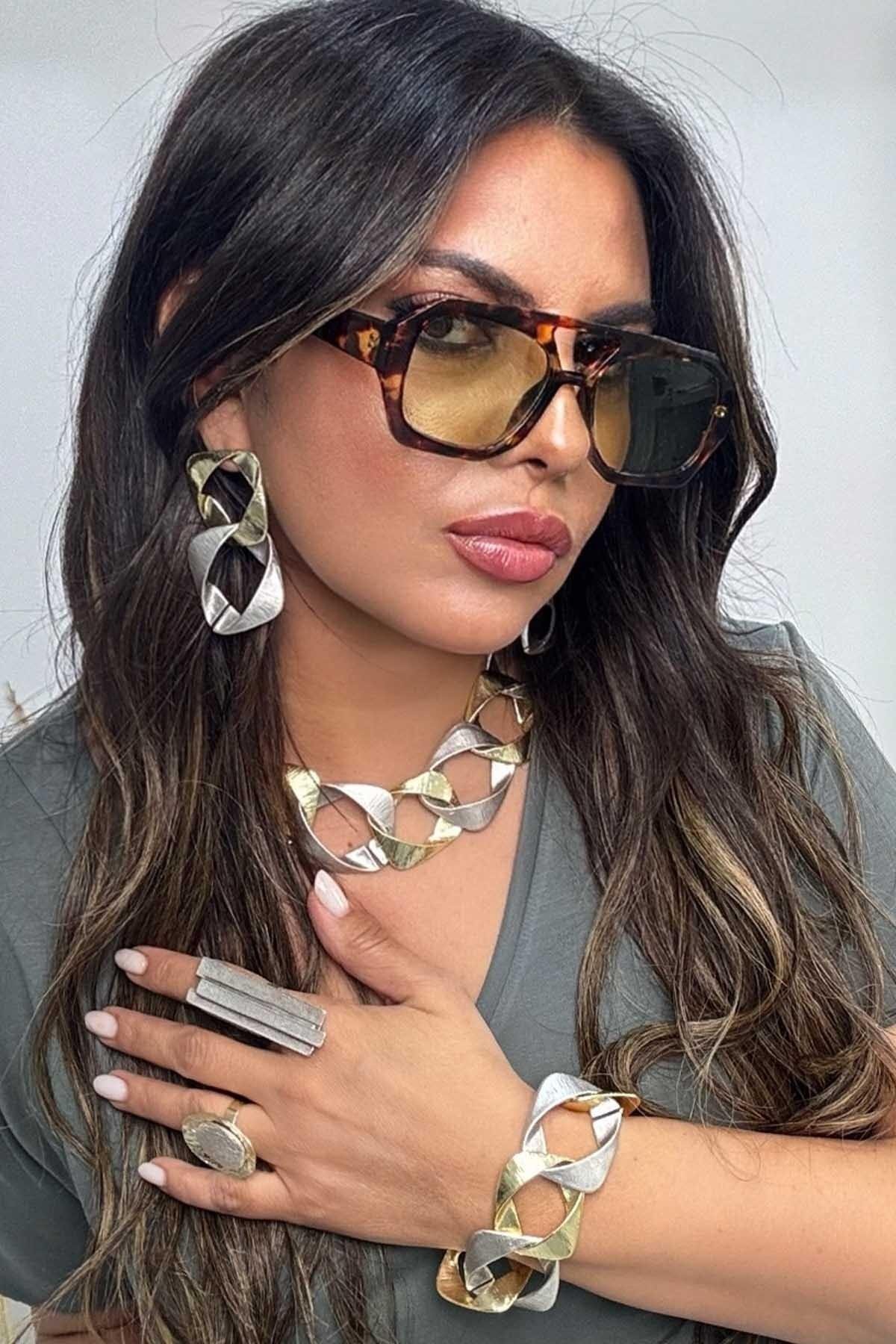 سوار حلزوني فضي وذهبي - Byp Atelier