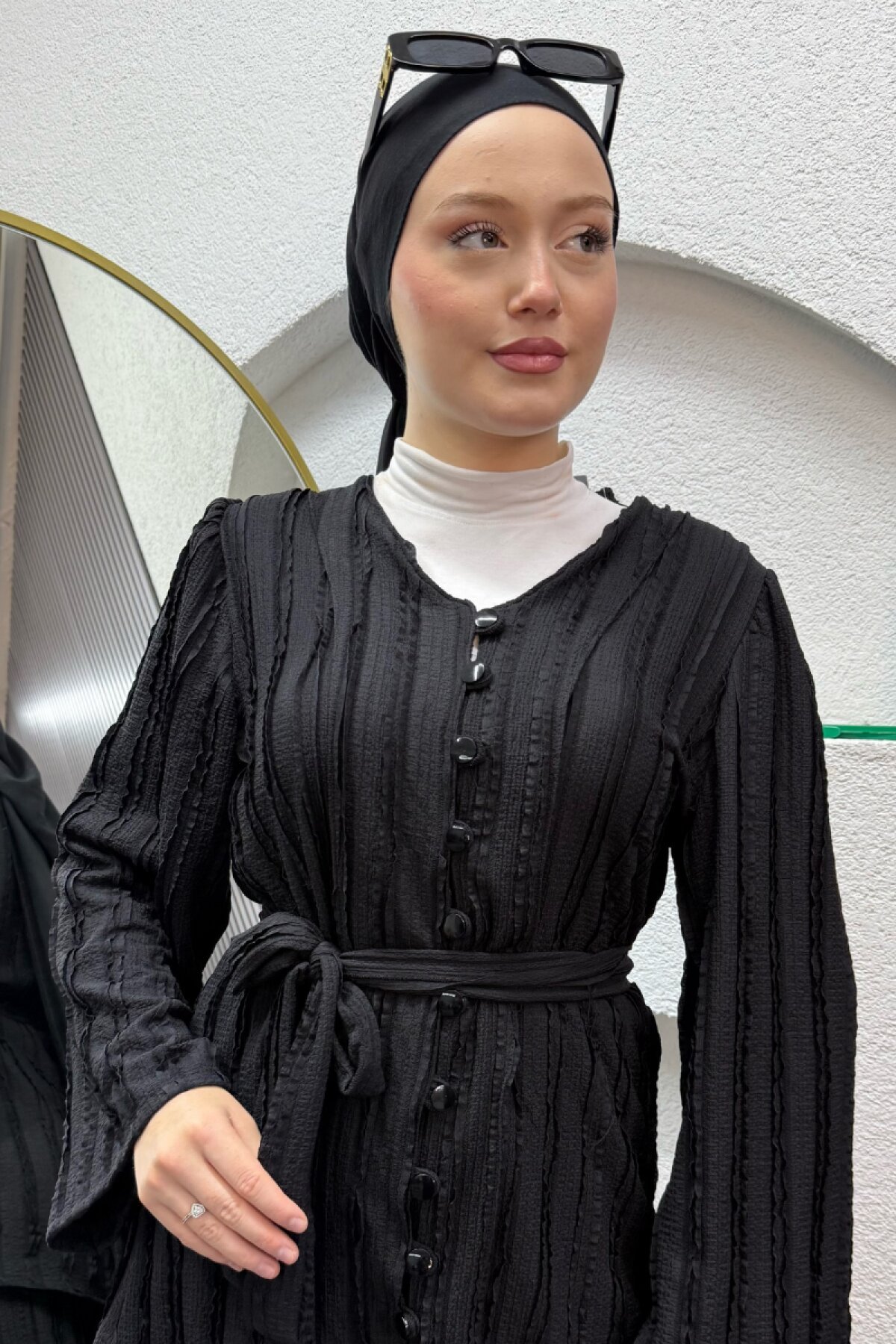 Siyah Gamze İkili Tesettür Takım - Ensa Tesettür