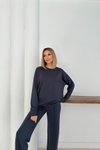Antrasit Bisiklet Yaka Modal Kumaş Basic İkili Takım