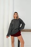 Antrasit Oversize Basic Kazak