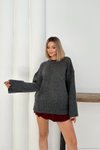 Antrasit Oversize Basic Kazak