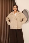 Bej Kısa Kaşe Ceket