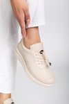 Bej Ortopedik Sneaker Spor Ayakkabı