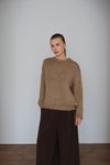 Bej Oversize Örme Kazak