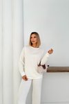 Beyaz Bisiklet Yaka Modal Kumaş Basic İkili Takım