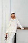Beyaz Bisiklet Yaka Modal Kumaş Basic İkili Takım