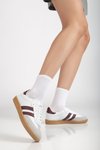 Beyaz Bordo Sanbo Ortopedik Sneaker Spor Ayakkabı
