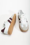 Beyaz Bordo Sanbo Ortopedik Sneaker Spor Ayakkabı