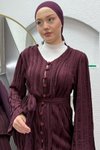 Bordo Gamze İkili Tesettür Takım