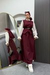 Bordo Nisa İkili Tesettür Takım